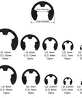 Essential E Clip Assortment Kit For Bearings Gears Pulleys And Shafts With 10 Sizes From 1.5mm To 10mm External Retaining Rings