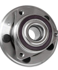 Solid Front Wheel Hub And Bearing Assembly 5 Lug Fits Buick LaCrosse Regal Cadillac XTS Malibu Equinox GMC Terrain Saab Nine Five Premium ISO Certified Replacement, close-up view