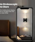 Modern Black Crystal LED Bathroom Sconce 18 Inch Wall Light Fixture 4000K Vanity Light Vertical And Horizontal Mount