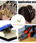 Hair Claw Clip Spring Replacement Kit 40 Sets Of Gold Torsion Springs With Screws DIY Repair applications image