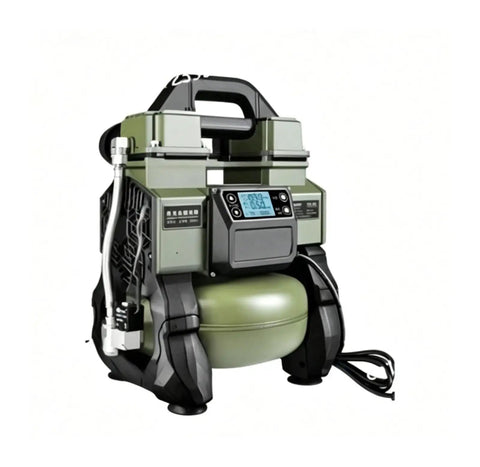 Silent Oil-Free 220V Industrial Air Compressor Brushless Motor With Frequency Conversion Energy Saving Low Noise Design High Power Performance For Professional Workshops And Home Garage Use Durable Black