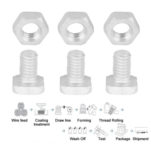 Aluminum Greenhouse Hardware Kit Nuts And Bolts Set M6x12mm Replacement Bolt Assortment Durable Screws And Fasteners For Repair Work Must Have Diy Garden Projects And Garden Shed Framing Weather Resistant, M6x12 aluminum bolts and nuts