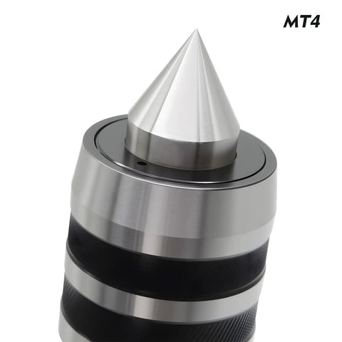 Heavy Duty MT4 Morse Taper Live Center With Triple Bearings For Lathe And CNC Machines, Precise High Hardness Steel Center For Stable Spindle Support