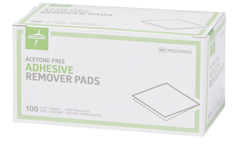 Acetone Free 2 Ply Adhesive Remover Pads Box Of 100 For Gentle Skin Safe Adhesive Removal In Hospitals Clinics And Home Use