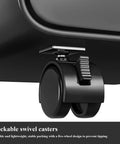 Close-up of lockable swivel caster on Compact Metal Rolling File Cabinet With Lock For Home Office, 3-Drawer Under-Desk Storage