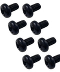 Black M6-1.0 X 10mm Rear License Plate Screws 18-8 Stainless Steel Phillips Pan Head Bolt-On Compatible With Audi And VW 8 Pack