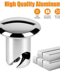 10 Pack Chrome Quarter Turn Fasteners.500 Grip 7/16 Aluminum Oval Pull Buttons with shiny finish for sheet metal panels.
