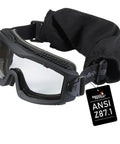 Airsoft Safety Goggles With Anti Fog Dual Pane Lens Lightweight Impact Resistant Polycarbonate Frame with strap and bag