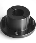 3/4 Bore H Style Steel Sheave Pulley Bushing Split Taper Locks Tight On Keyed Shaft Wrench Friendly angle view of steel bushing