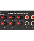 Beefed Up Banana Jack And Power Pole DC Power Distribution Strip With Ten Outlets And Six Pole Positions And Four Banana Jack Outputs