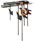 Shop Grade Quick Release Bar Clamp Rack That Holds 15 Clamps, Built Tough Galvanized Steel Wall Mount Organizer with clamps installed