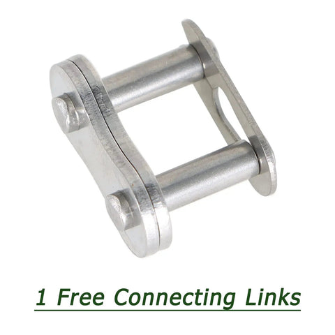 40SS Stainless Steel Roller Chain Connecting Link for 10 Feet Long, 240 Links, ANSI 40, Built To Last