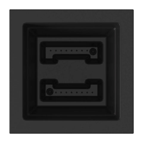 Top view of No-Fuss Self-Watering 20-Inch Square Planter for Outdoors, showing inside design and water reservoir system.