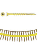 Strong-Drive Subfloor Collated Screws Size Nine By Two And One Half Inch T25 Yellow Zinc, No-Hassle Start Tip, 1500 Count
