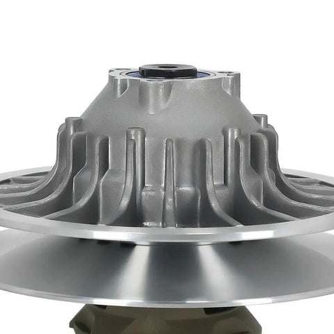 Heavy Duty Secondary Driven Clutch Assembly For 330 400 450 1000 4x4 Vehicles Drop In Swap Replacement top view of grey metal design