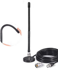 27MHz CB Radio Antenna Soft Whip With Magnetic Base, BNC and PL259 male connectors shown, flexible durable design