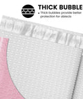 Close-up of light pink bubble mailers 6x10 inches, 100 pack self seal padded envelopes showing thick bubbles