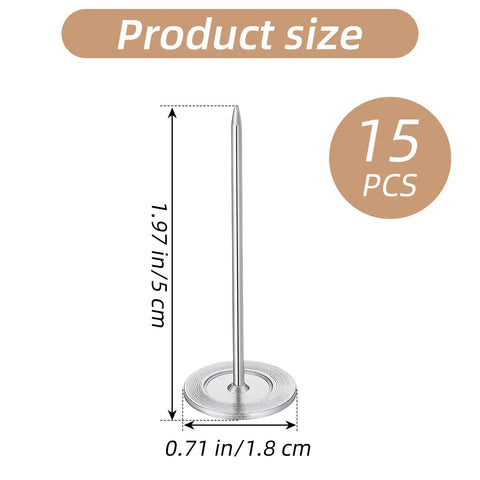 Hella Durable 15 Piece Long Upholstery Nail Set Packed With Heavy Duty Iron Flat Head Push Pins And A Slick Silver Finish dimensions 1.97x0.71 in
