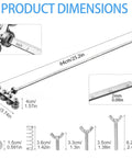 Precision Circular Saw Guide Rail Kit Featuring Heavy Duty Positioning Calipers Product Dimensions Including Ruler and Components