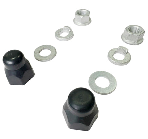 Front Hub Motor Shaft Kit For E-Bikes And E-Scooters, 12mm Axle Lock Nut With Lock Washer And Nut Cap, Anti Loosen, Rust-Proof