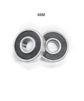 10 Pack Deep Groove Ball Bearings 626Z 6mm X 19mm X 6mm Shielded For Rail Linear Motion Systems, 3D Printer Parts, Industrial Automation Equipment, Durable Mini Bearings For Precision Motion Projects. Two 626Z shielded steel ball bearings shown