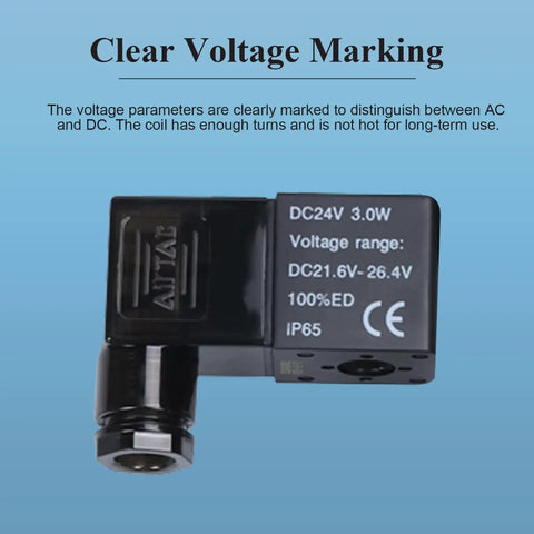 24V DC Pneumatic Solenoid Valve Coil For Electric Air Valves Replacement Parts Copper Coil with clear voltage marking