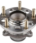 Wheel Hub Bearing Assembly 2Pcs With ABS Sensor For Hyundai Elantra Veloster Forte 5 Lug Beefy Steel Polished Hub Close-up