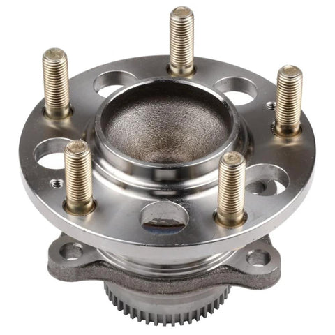 Wheel Hub Bearing Assembly 2Pcs With ABS Sensor For Hyundai Elantra Veloster Forte 5 Lug Beefy Steel Polished Hub Close-up