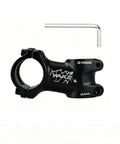 Black Dope Bike Stem For MTB E-Bike And Road Bikes with tool-free install kit, 31.8mm handlebar fit, visible hex key included