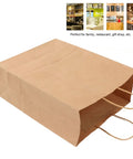 Kraft Paper Shopping Bags With Handles 50 Pack Reusable And Durable All Purpose For Grocery Runs Gifts Wrapping DIY Decor And Crafts