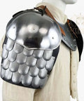 Heavy Duty Badass Medieval Iron Gorget And Spaulders Armor Set For Viking Crusader Pauldrons Steel Handmade Scale Armor.