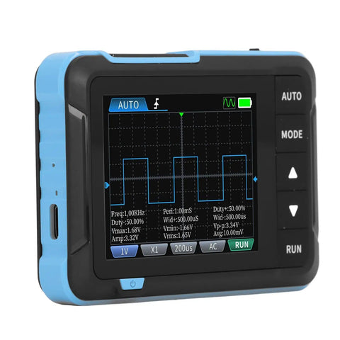 Handheld Oscilloscope With 5Ms Real Time Sampling Rate And 1MHz Bandwidth, Dual Channel, 8 Inch LCD, side buttons view