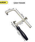 German Style Jeweler's Saw Frame With 144 Assorted Blades Adjustable Tension Great For Woodworking Jewelry Making Crafting And Hobby Projects Provides Versatile Cutting For Small Details And Fine Artwork.