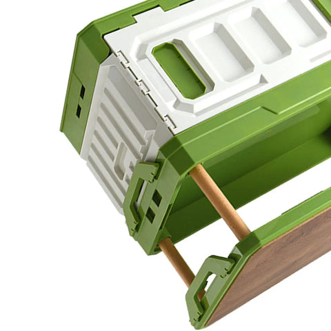 Kickass Foldable Stackable Storage Bin With Wood Lid And Massive 95 Liter Capacity Hella Tough Pp Plastic Gear Crate For Camping Tailgates And Campout Adventures Portable Trail Ready Stash