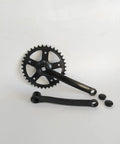 Ride Ready Single Speed Bicycle Crankset 36T 170mm Steel Chainring Arm Square Taper For Fixed Gear Bikes Nine Sixteenth Inch Pedal Compatible