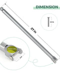 18 Pack Chain Link Fence Extension Kit With 25.2 Inch Height And 2.2 Inch Bracket, Durable Galvanized Post Extender dimensions