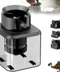 Electric Portafilter Cleaner And Automatic Knock Box Engineered For 58Mm Espresso Machines featuring transparent body and multiple attachments.