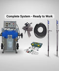 Heavy Duty Polyurea Spray Machine Foam Proportioning System For Waterproofing And Insulation Projects complete setup including spray gun and accessories.