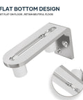 Bottom Floor Guide For Sliding Barn Door With Ball Bearing Adjustable Stay Roller, Wall Mount System, Flush Flat Bottom Design