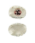 Eight Pack Sublimation Blanks For Hats And Garments 100 Percent Polyester Heat Press Ready Patches with white fringe detailing