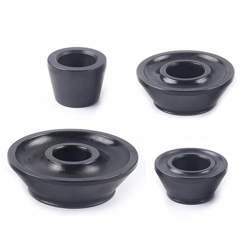 Heavy Duty Wheel Balancer Shaft Adapter For 40mm Arbor With 177 To 539 Inch Reach Universal Fits Car Truck Suv Works Like A Charm On Alloy Steel Wheels No Sweat Setup, four adapters in black carbon steel.