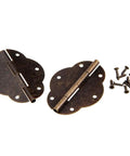Antique Bronze Cabinet Hinges With Screws For Vintage Boxes And Cabinets Built To Last Heavy Duty Iron Butt Hinges Set 2 Hinges Plus 12 Screws