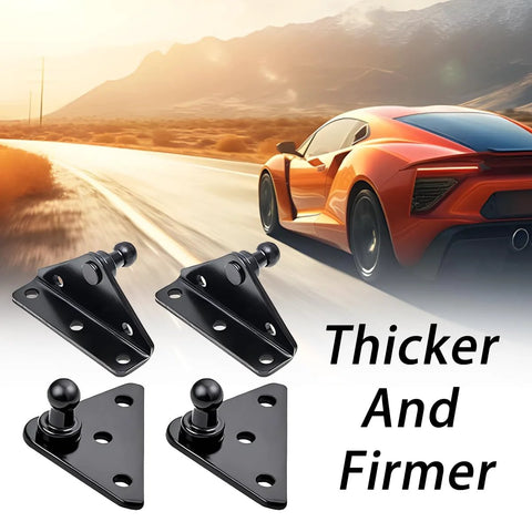 10Mm Ball Stud Mounting Bracket Kit 4 Flat Type Mounts With 16 Screws Beefy Iron Construction Auto Accessory
