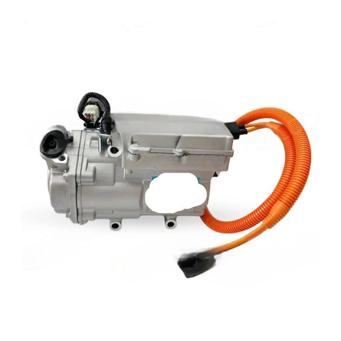 Keep Your Electric Ride Chill With This Upgraded EV AC Compressor And 320V Cooling Pump, compact design with orange cooling hose.
