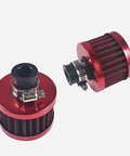 Two Pack 12mm Universal Red Cone Air Filter For Car And Motorcycle Cold Air Intake Upgrade, Easy Bolt On Turbo Breather Vent Filter