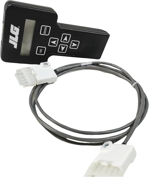 Pro Level Handheld Analyzer And Cable Kit For Heavy Equipment Straight Up Working Diagnostic Tool with JLG display and cables.