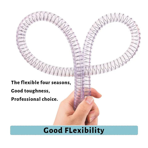 Hand bending Half Inch PVC Reinforced Tubing With Spiral Steel Wire 25 Ft Built Tough High Pressure Flexible Vinyl Hose