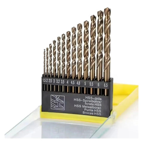 Three Sixteenth to One Half Inch Drill Bit Set for Glass, Metal, Tile, Concrete and Masonry, 13 Piece Multi Material Kit