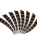50 Pack Pro Grade Turkey Feather Fletching For Archery, Real Arrow Vanes In 3 4 5 Inch Sizes, Right Wing And Left Wing Shield Cut