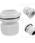 Weatherproof M32 Cable Gland Connector Set 10 Pack With Rotating Threaded Locking Heads For Outdoor Electrical Wiring Super Solid Strain Relief And Quick Connect For Household Use showing detailed view